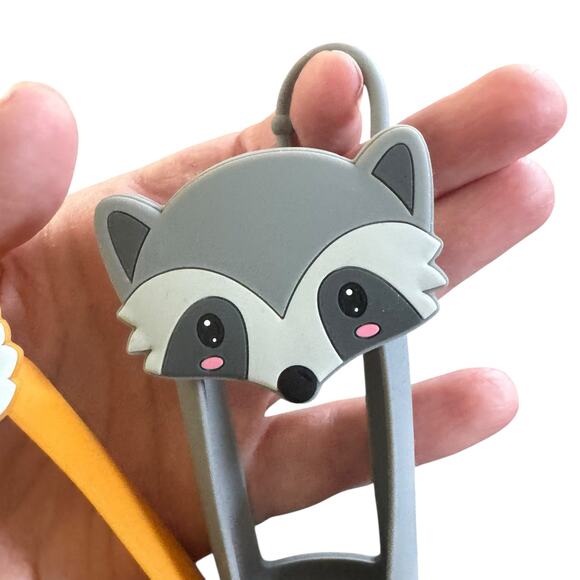 Young Living YL LOT of 2 Woodland Animal Fox Raccoon Hand Sanitizer Holders OS - Picture 4 of 7